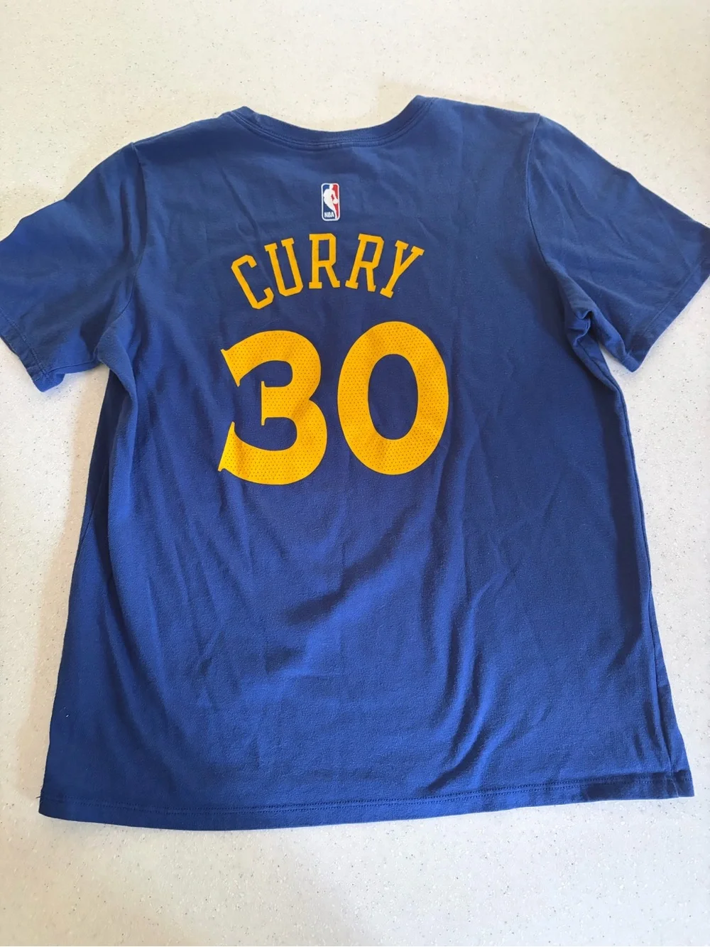 Nike Golden State Warriors Blue Kids' Sz. Large 14/16 T-Shirt. Curry. NBA #30